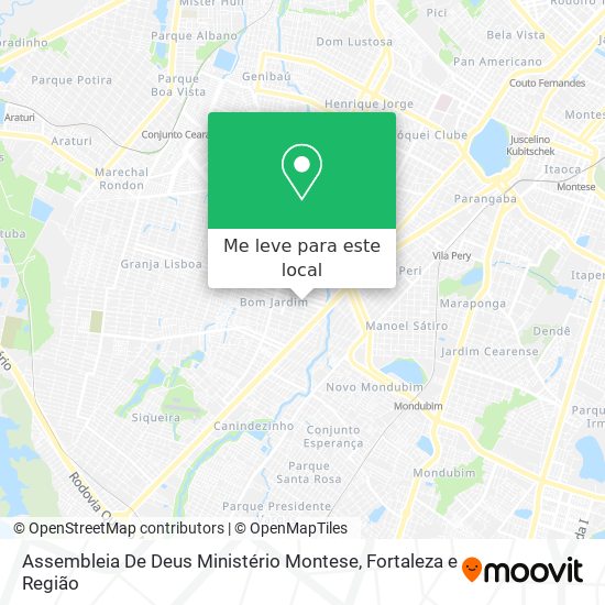 Assembleia De Deus Ministério Montese mapa