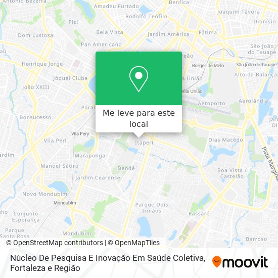 Núcleo De Pesquisa E Inovação Em Saúde Coletiva mapa