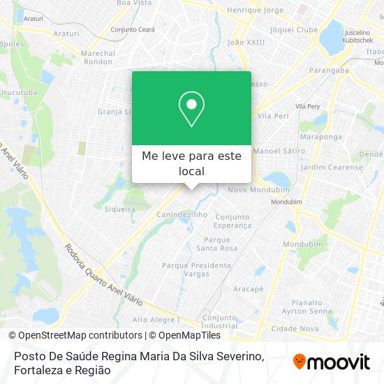 Posto De Saúde Regina Maria Da Silva Severino mapa