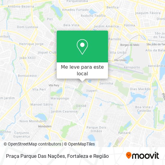 Praça Parque Das Nações mapa
