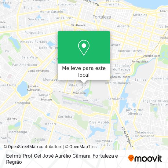 Eefmti Prof Cel José Aurélio Câmara mapa
