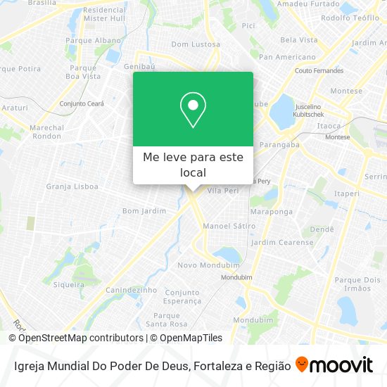 Igreja Mundial Do Poder De Deus mapa