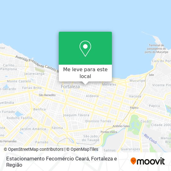 Estacionamento Fecomércio Ceará mapa