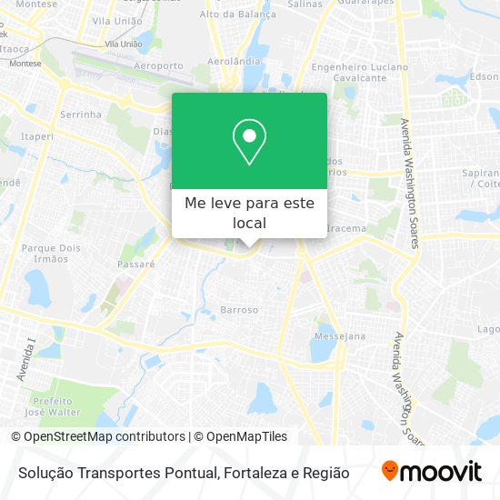 Solução Transportes Pontual mapa