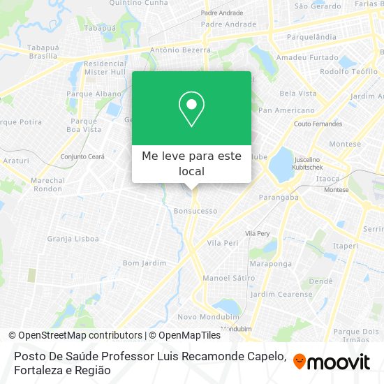 Posto De Saúde Professor Luis Recamonde Capelo mapa