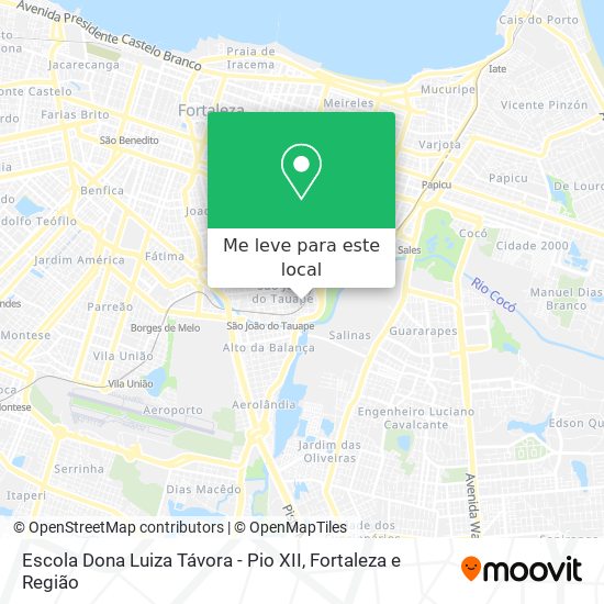 Escola Dona Luiza Távora - Pio XII mapa