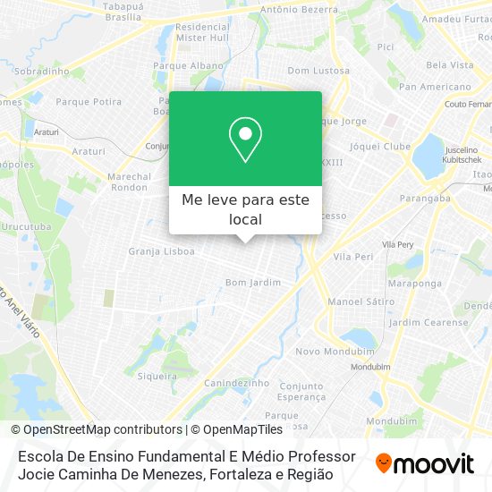 Escola De Ensino Fundamental E Médio Professor Jocie Caminha De Menezes mapa