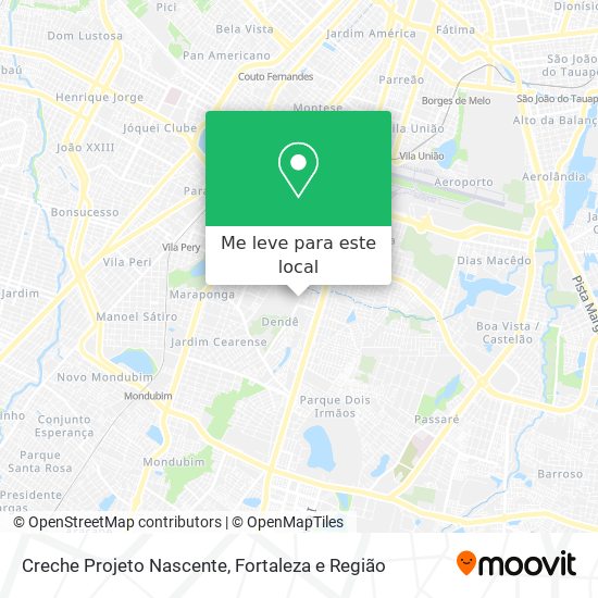 Creche Projeto Nascente mapa