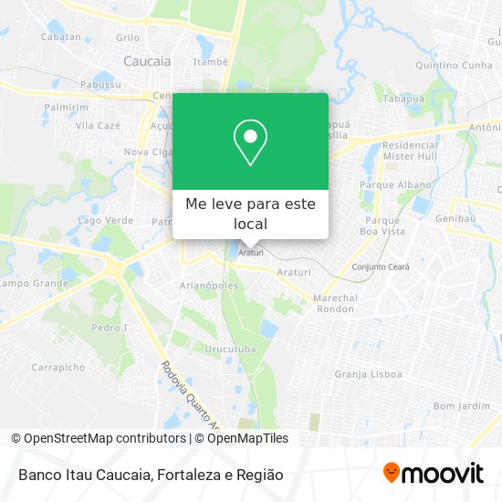 Banco Itau Caucaia mapa