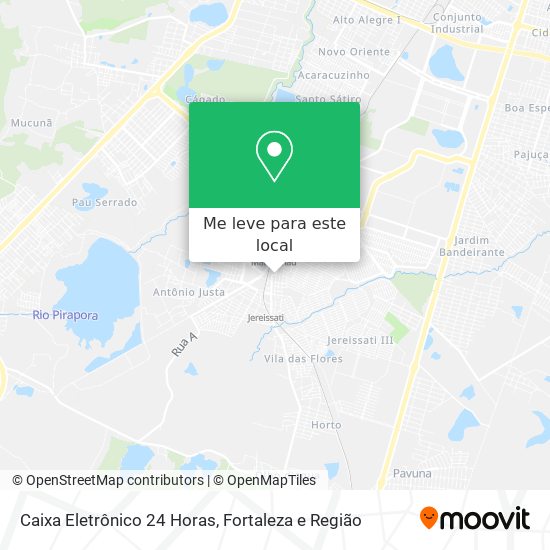 Caixa Eletrônico 24 Horas mapa