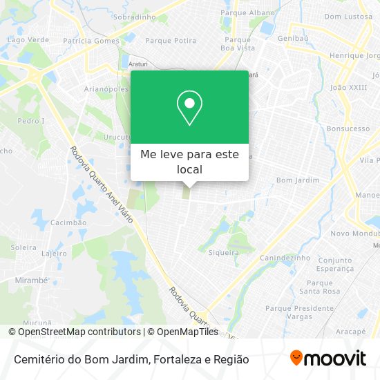 Cemitério do Bom Jardim mapa