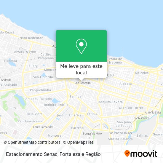 Estacionamento Senac mapa