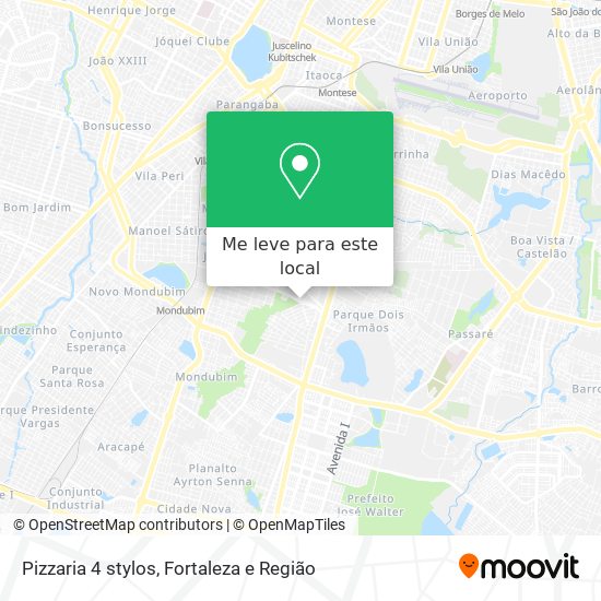 Pizzaria 4 stylos mapa