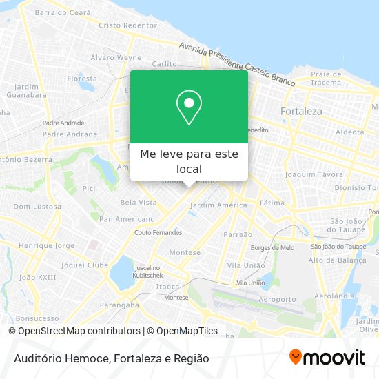 Auditório Hemoce mapa