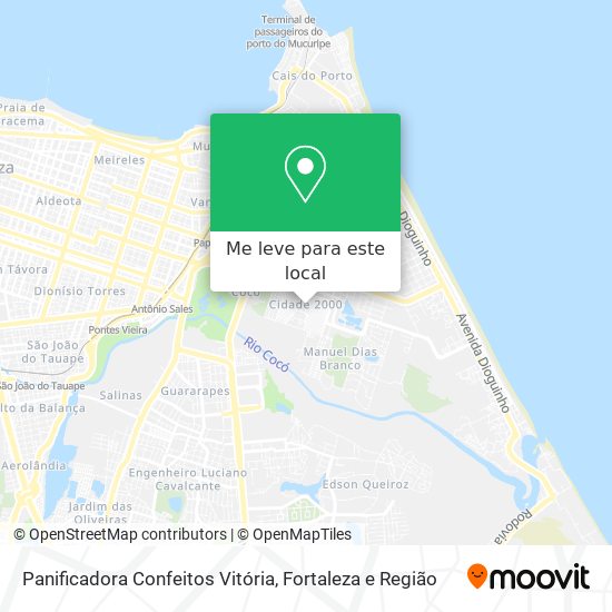 Panificadora Confeitos Vitória mapa