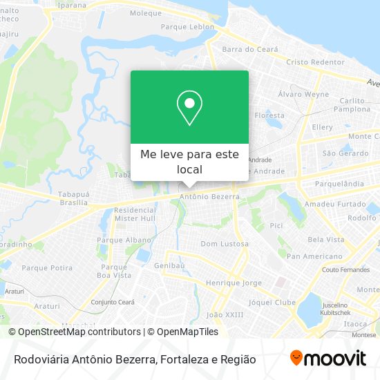 Rodoviária Antônio Bezerra mapa