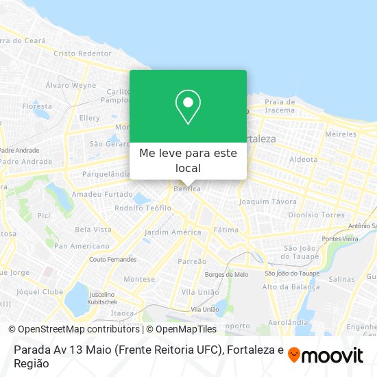 Parada Av 13 Maio (Frente Reitoria UFC) mapa