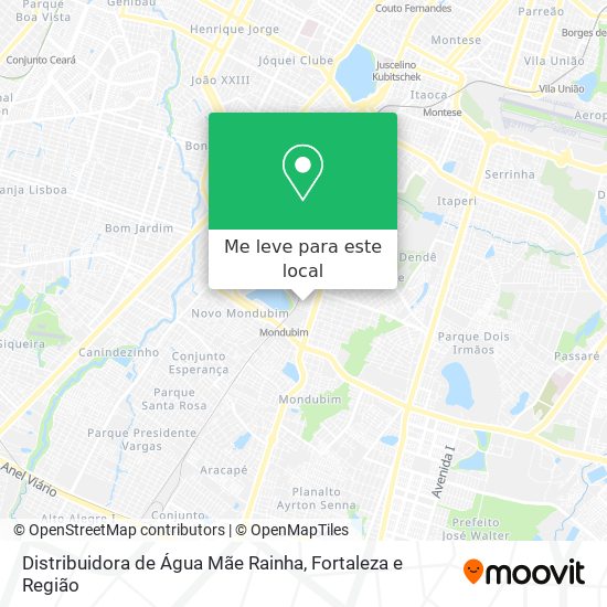 Distribuidora de Água Mãe Rainha mapa