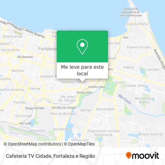 Cafeteria TV Cidade mapa