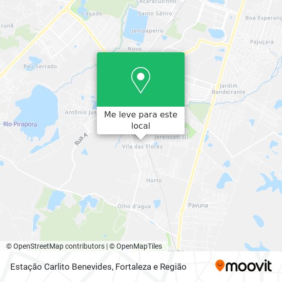 Estação Carlito Benevides mapa