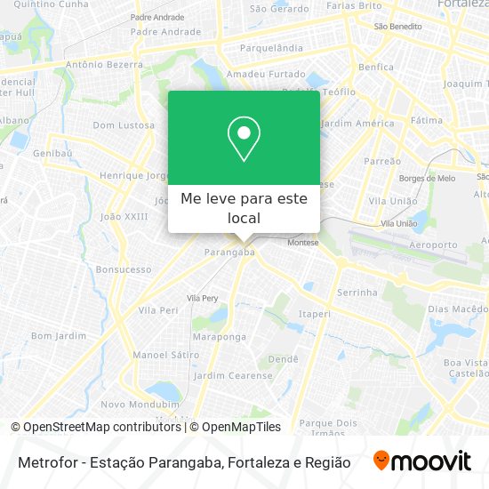 Metrofor - Estação Parangaba mapa