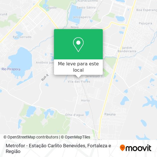 Metrofor - Estação Carlito Benevides mapa