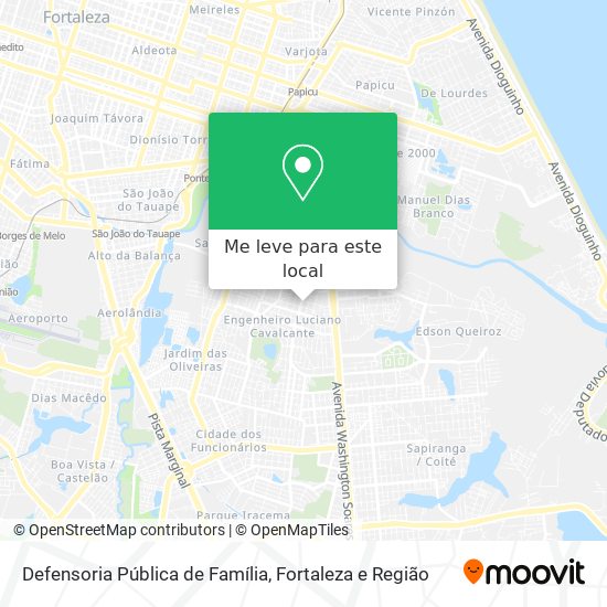 Defensoria Pública de Família mapa