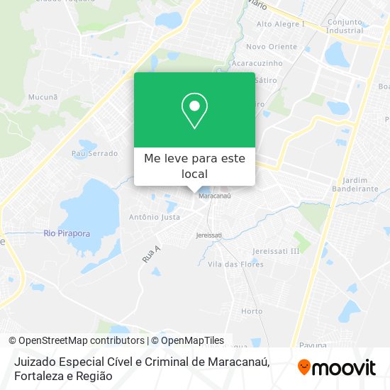 Juizado Especial Cível e Criminal de Maracanaú mapa