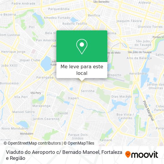 Viaduto do Aeroporto c/ Bernado Manoel mapa