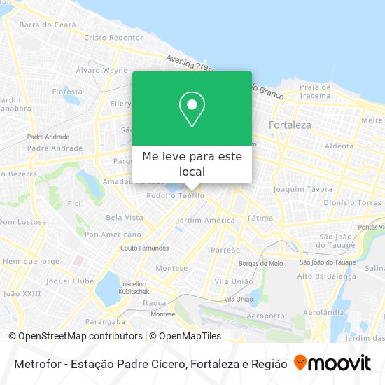 Metrofor - Estação Padre Cícero mapa