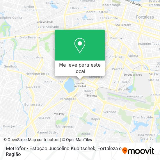 Metrofor - Estação Juscelino Kubitschek mapa