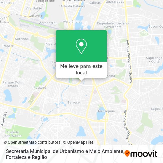 Secretaria Municipal de Urbanismo e Meio Ambiente mapa