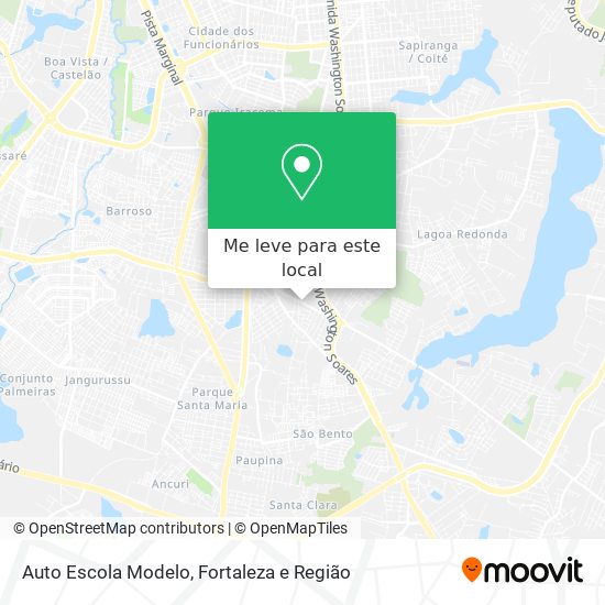 Auto Escola Modelo mapa