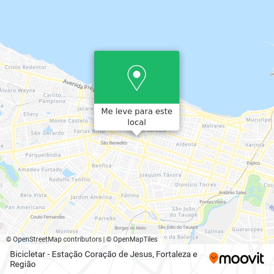 Bicicletar - Estação Coração de Jesus mapa
