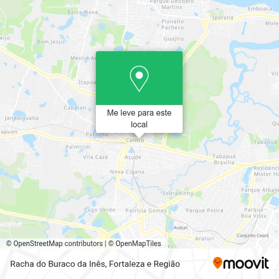 Racha do Buraco da Inês mapa