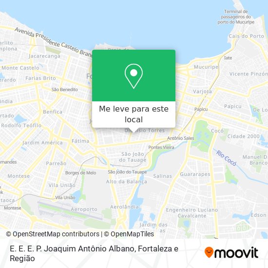 E. E. E. P. Joaquim Antônio Albano mapa