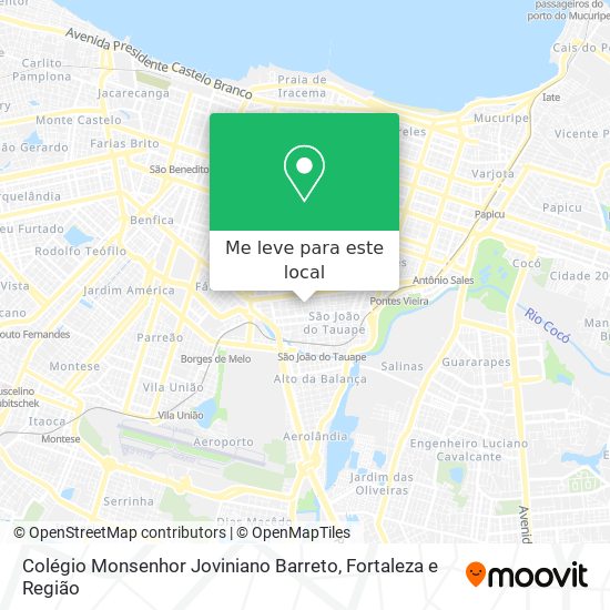 Colégio Monsenhor Joviniano Barreto mapa