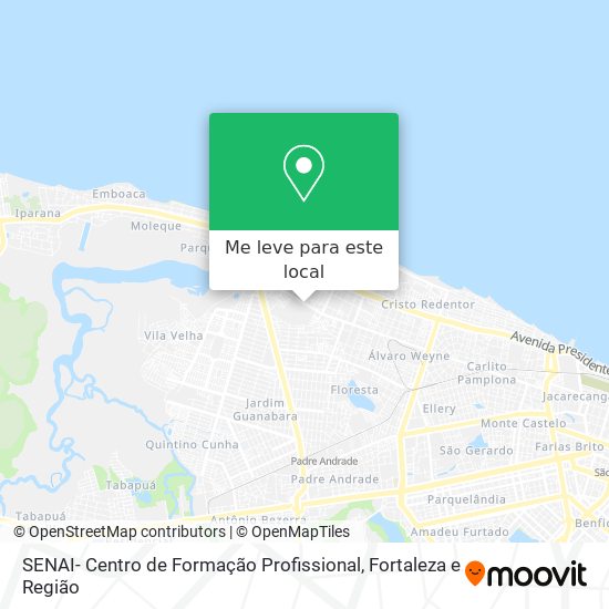 SENAI- Centro de Formação Profissional mapa