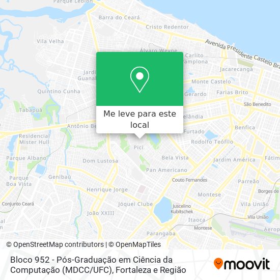 Bloco 952 - Pós-Graduação em Ciência da Computação (MDCC / UFC) mapa