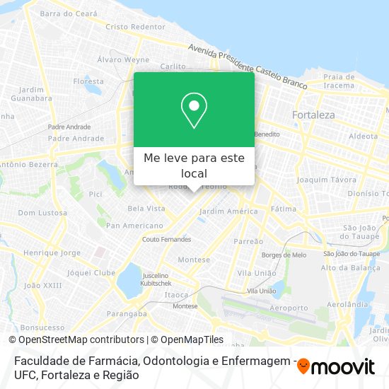 Faculdade de Farmácia, Odontologia e Enfermagem - UFC mapa