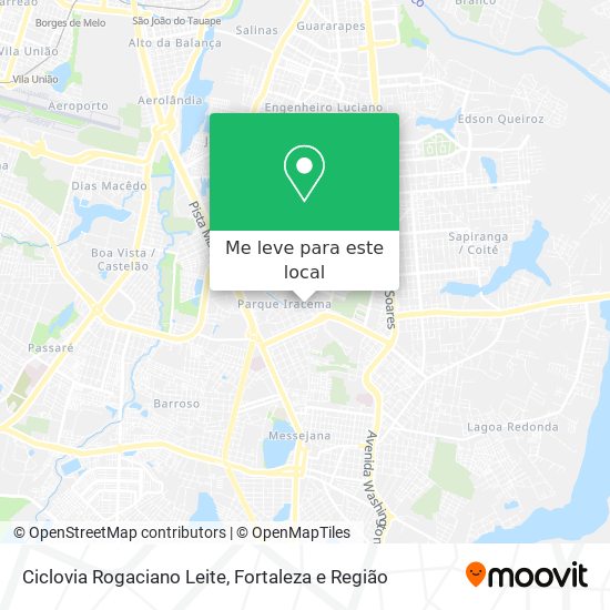 Ciclovia Rogaciano Leite mapa