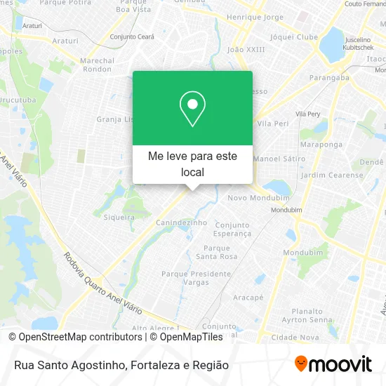 Rua Santo Agostinho mapa
