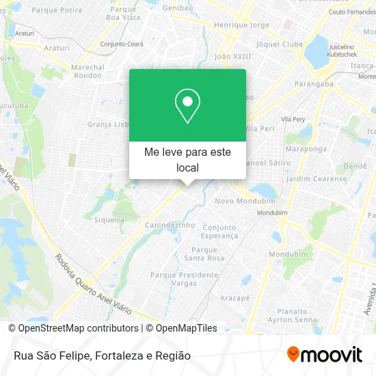 Rua São Felipe mapa