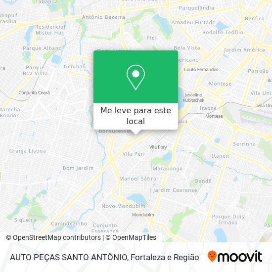 AUTO PEÇAS SANTO ANTÔNIO mapa