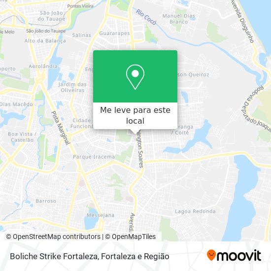 Boliche Strike Fortaleza mapa