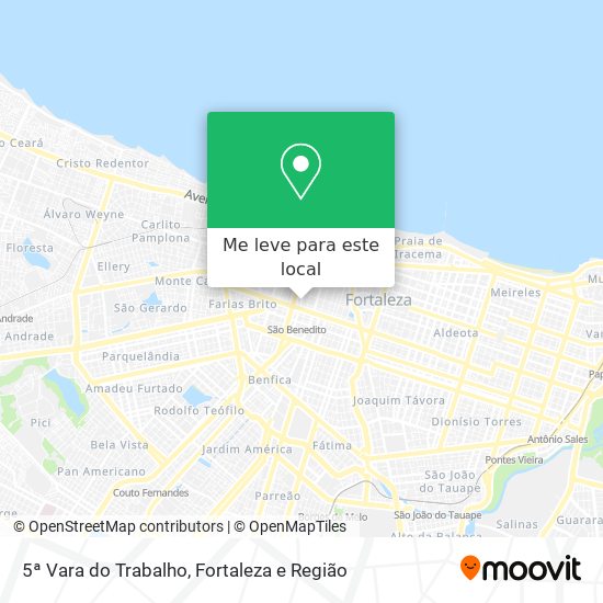 5ª Vara do Trabalho mapa