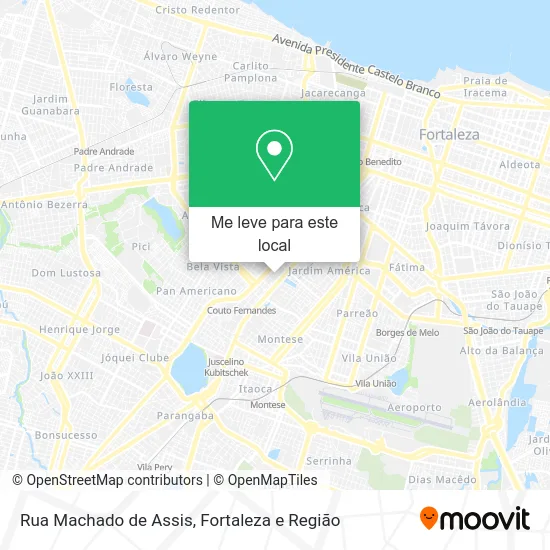 Rua Machado de Assis mapa