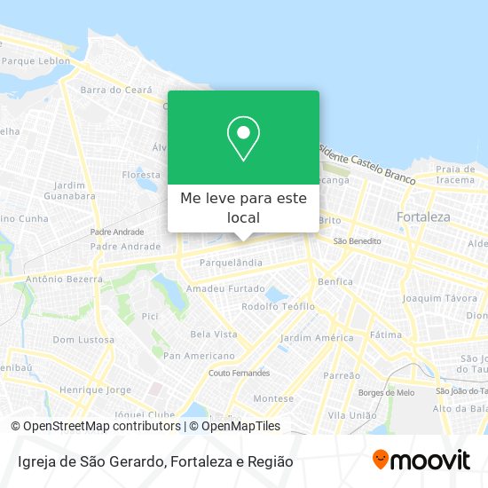 Igreja de São Gerardo mapa