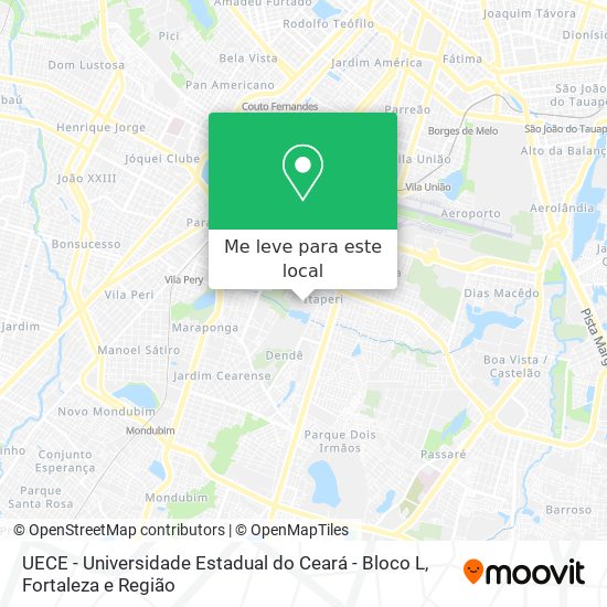 UECE - Universidade Estadual do Ceará - Bloco L mapa