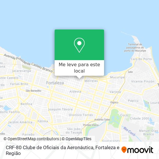 CRF-80 Clube de Oficiais da Aeronáutica mapa